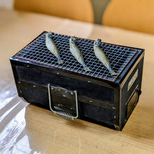 画像をギャラリービューアに読み込む, 長角コンロ 炭火焼き鳥七輪【黒】