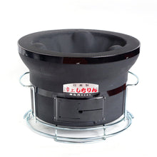 画像をギャラリービューアに読み込む, 卓上 しちりん 黒(七輪 ブラックカラーコンロ)国産黒炭付