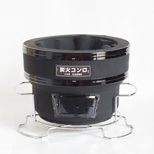 画像をギャラリービューアに読み込む, じゅうじゅう七輪<黒> 網止め・焼網・台付