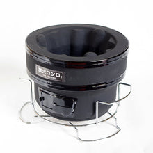 画像をギャラリービューアに読み込む, じゅうじゅう七輪<黒> 網止め・焼網・台付