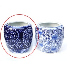 画像をギャラリービューアに読み込む, 新品 手あぶり火鉢(深底)セット 藍底蛸