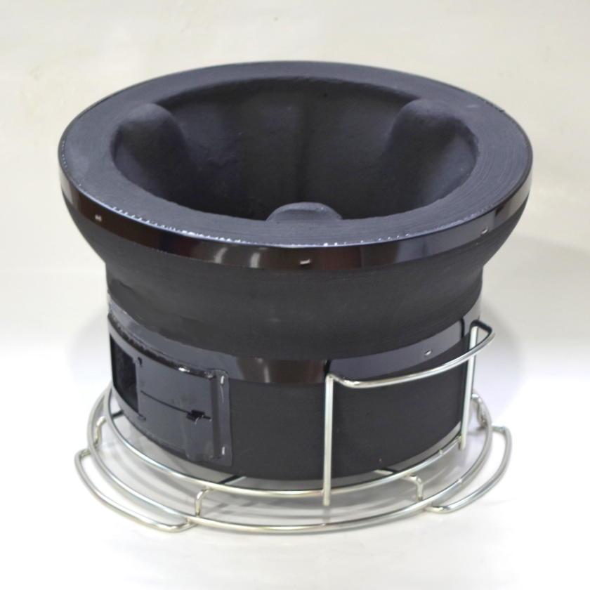 卓上 しちりん 黒（七輪 ブラックカラーコンロ）国産黒炭付 – 【炭