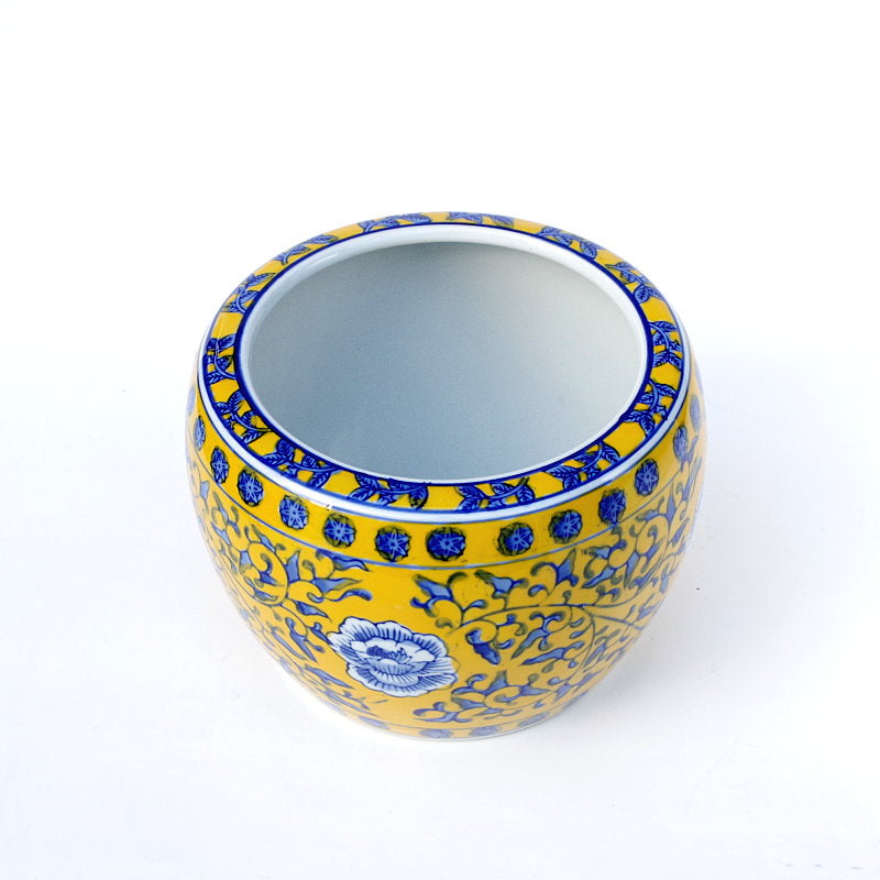 青と黄色の陶器製花瓶3点セット 並行輸入品】陶器 花瓶 3点セット オレンジ 青 黄色 花器 Cute Vase