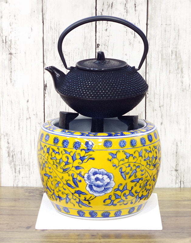 火鉢 新品 ミニ火鉢 陶器セット 黄 – 【炭・燃料の専門通販】＋炭STYLE 増田屋